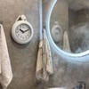 ACOLY Bathroom Hanging Clock White Digital Shower Rope Water Resistant