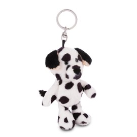 NICI 48857 Dalmatian Key Ring 10 cm White Plush Companion Cuddly Toy Pendant with Key Ring for Lanyard, Key Ring and Key Holder