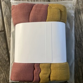 Minmal Life Bamboo Swaddle Blankets 2 Pack (Brick)