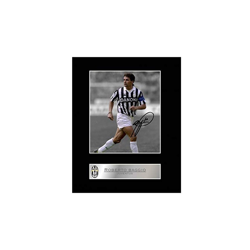 Iconic pics Roberto Baggio, con autografo Juventus FC