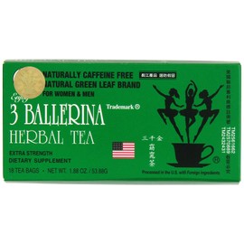 3 Ballerina Tea - Dieters Tea - Green, 18 Count, 1.88 oz (1 Pack)