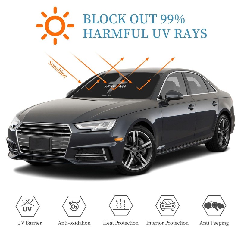 Generic Car Windshield Sunshade, Foldable Sun Visor, Religious Christian Faith