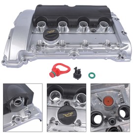 Lamerto Engine Valve Cover Set with Gasket & Oil Cap 11127646555 Replacement for 2007-2012 Mini Cooper S/JCW 1.6L Turbo R55 R56 R57 R58 R59 N14 Engine # 11127572854 11127585907