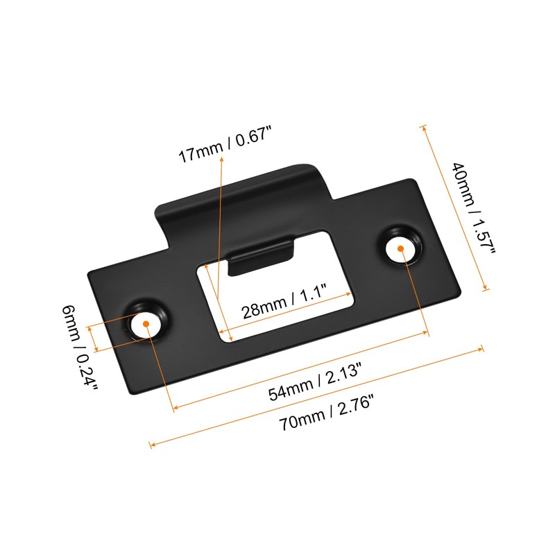 uxcell T Door Strike Plate, 6Pcs 70mm x 40mm 201