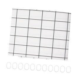 iplusmile 1 Set Grid Design Shower Curtain Kit Black and White Easy to Use Bath Curtain for Home Hotels and More Hooks Included