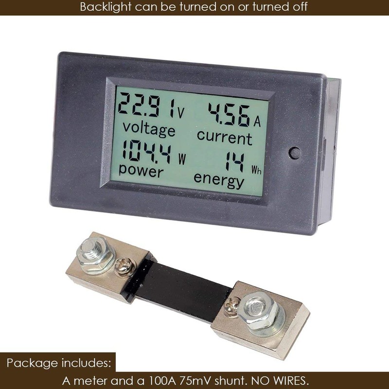 Greluma 1 Piece DC 6.5-100V 100A LCD Display Digital Current