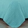 Chezmoi Collection Austin 3-Piece Oversized Bedspread Coverlet Set (Queen, Turquoise)