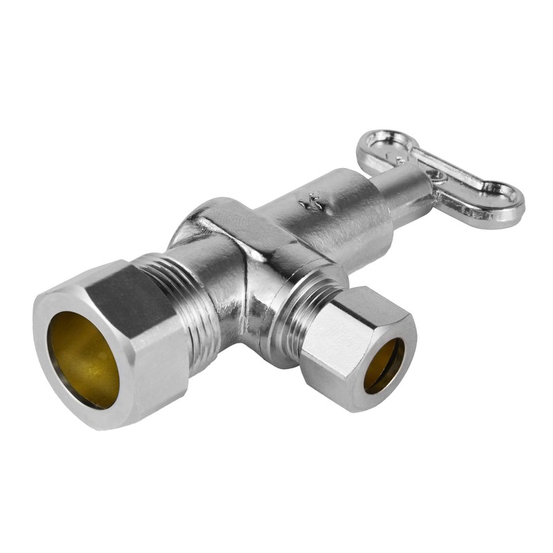 EFIELD 1/4-Turn Loose Control Key Angle Stop Valve 1/2" Nominal