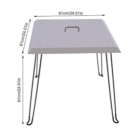 TITIDU Fire Pit Heat Deflector Outdoor Fire Pit Cover Stainless Steel Shield 26''X26'',Outdoors Fire Pit Heat Deflector, Pushes Heat Down and Out,for Linear Drop-in Burner Pan, Fire Pit Lid