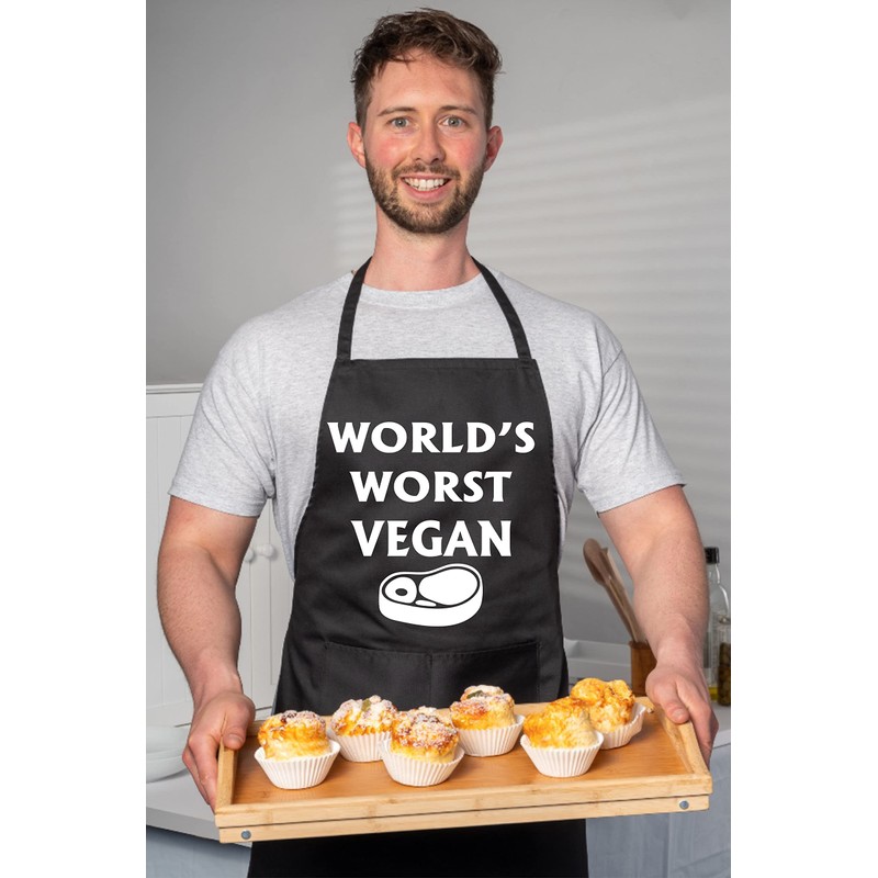 Print4U World's Worst Vegan Funny BBQ Baking Cooking BBQ Apron