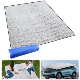 Queryifv Aluminium Foil Insulation Mat, 200 x 150 cm, Camping Thermal Blanket, Outdoor Sleeping Mat, Foldable for Camping, Yoga, Sports