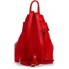 Caspar TL789 Women's Elegant Genuine Leather Backpack Standard Size, red