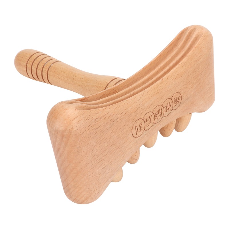Wooden Gua Sha Tool Portable Rounded Edges Wood Scraping Massage