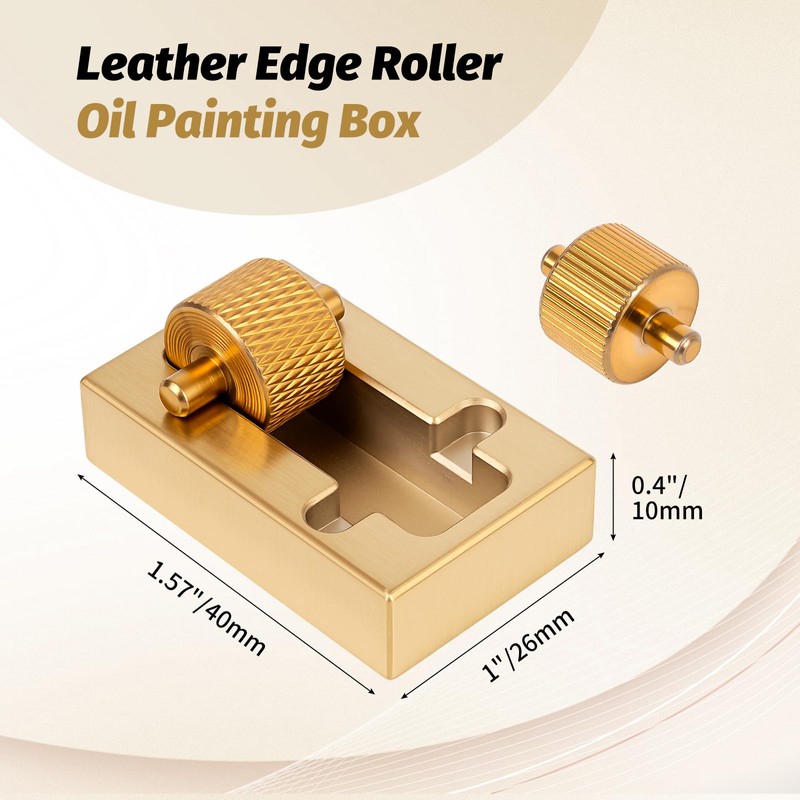 3 Pack 26mm 60mm 100mm Wooden Handle Leather Press Edge