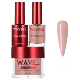 WAVEGEL Soak-Off Gel, Nail Lacquer & Acrylic/Dip Powder Matching Set - Queen Collection - #028 Emperor And Empress