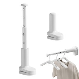 Casbomy Pack of 2 Foldable Clothes Airers, Portable Mini Wall Clothes Airer, Extendable, Space-saving, Suitable for Multiple Scenarios, Drying up to Seven Clothes.