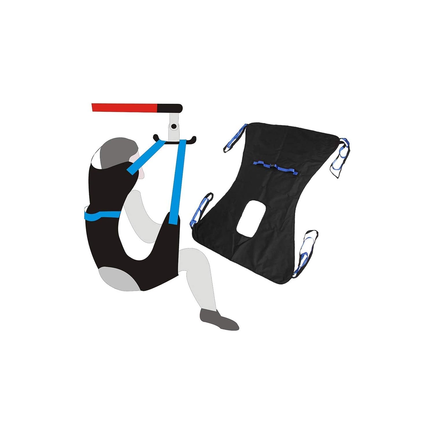 Hoyer Sling Patient Lift for Home Use Toileting Transfer Belt with