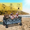 Sekey 48''L Collapsible Foldable Extended Wagon with 440lbs Weight Capacity,