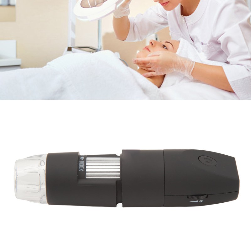 Handheld Electron Microscope 50X‑1000X 1920x1080P 8LED Lights USB Wifi Wireless