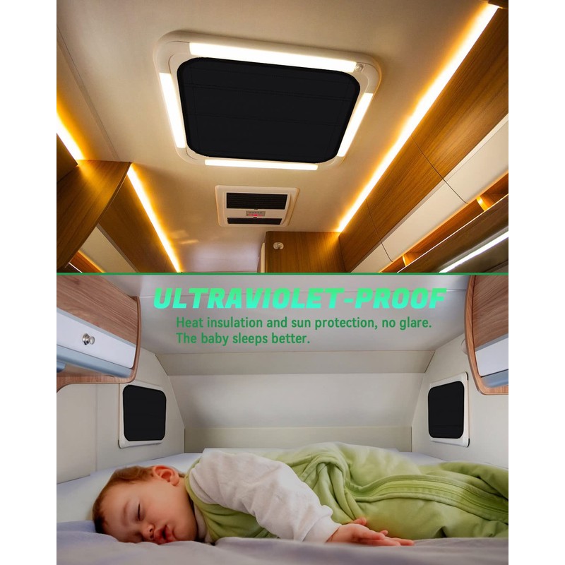 RV Skylight Shades, Double Sides RV Skylight Insulator, Megnetic RV
