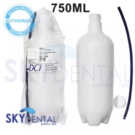 DCI 2x Dental Water Bottles Heavy-Duty Plastic 750ML W/ Cap & Tube #PN 8128 2pk