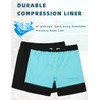 unitop Men's Swim Trunks with Compression Liner Quick Dry Bathing