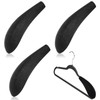 8 Pieces Velvet Hanger Shoulder Pads Over Hanger Pads Black