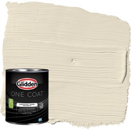 Glidden Interior Paint + Primer: White/Navajo White, One Coat, Semi-Gloss, 1 Quart