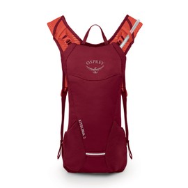 Osprey Kitsuma 3L Women's Biking Backpack with Hydraulics Reservoir, Claret Red
