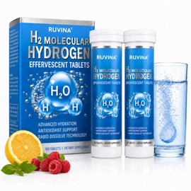 Molecular Hydrogen Tablets, 100 Pcs Hydrogen Water Tablets, Lemon Raspberry