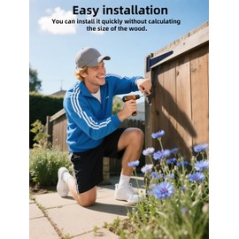 Fence Gate Frame Kit with 10 inch Heavy Duty Hinges, Gate Corner Brace Bracket Heavy Duty Kit, Fence Gate Kit, Gate Hardware for Wooden Fences,Driveway Gates,Shed Doors. Barn Door Lock Latches 1PC