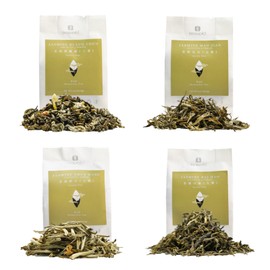 iTeaworld Chinese Jasmine Tea Loose Leaf Sampler - 4 Flavors Organic Green tea loose leaf Bag - Chinese Tea With Mediumly Caffeinated, Sugar Free Loose Leaf Tea for Health Come with 20 Tea Bags