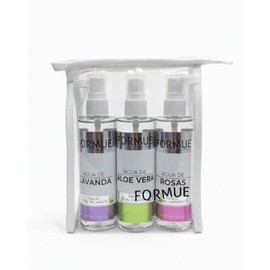 Kit de aguas aloe vera, rosas y lavanda Formue 120 ml + Bolsa Cosmetiquera