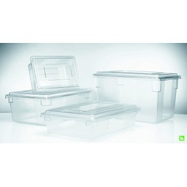 Rubbermaid Commercial Products Food Storage Box/Tote, 5 Gallon, Clear, for Restaurant/Kitchen/Cafeteria