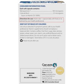 Caruso's Natural Health Vitamin K2 + D3 60 Capsules