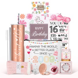 16th Birthday Gifts for Girls,Sweet 16 Year Old Girl Birthday Gift Ideas,12 Pieces Sixteen Present,Happy 16th Unique Gift for Her,Girls,Daughter,Niece,Best Friends,Sister,Bestie