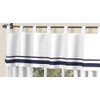 White and Navy Hotel Modern Window Valance by Sweet Jojo Designs