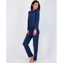 2 Pack: Long Sleeve Pajamas For Women Sets Womens Pajama Sets Two Piece Pj Summer Pijamas De Mujer Cotton Pjs Pants Loungewear Sleepwear Matching Ladies Bottoms Comfy Soft Pyjamas Teen Lightweight