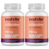 BESTVITE L-Citrulline 750mg per Capsule (240 Vegetarian Capsules) (120 x