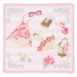 Jill Stuart 09202008 Women's Handkerchief Women's Chenille Woven Handkerchief, Striped Pattern, Pink