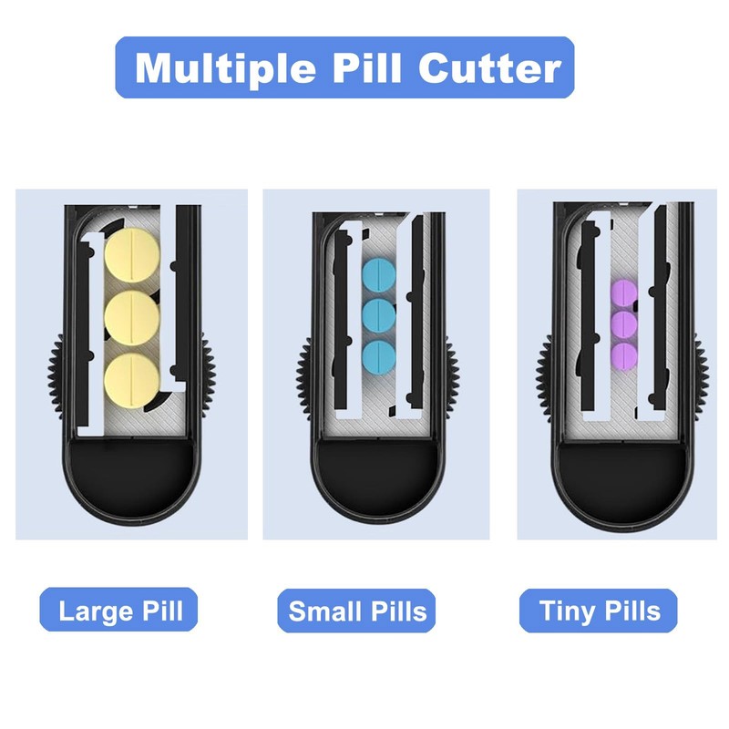 Multiple Pill Cutter for Small and Tiny Pills, Adjustable Pill