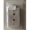 CHANNELL COMMERCIAL CORP Telephone Wall plate Dual White MRJ11C01F2HD Phone