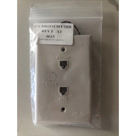 CHANNELL COMMERCIAL CORP Telephone Wall plate Dual White MRJ11C01F2HD Phone MTA COAX Single Gang