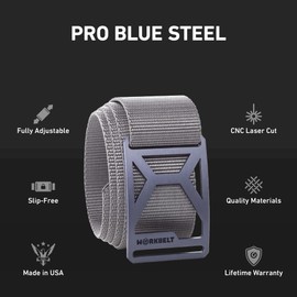 GRIP6 Tactical Belt 1.75" Wide: Durable, No-Hole Belt for Men and Women, Universal Fit, Everyday Carry (EDC), Lightweight & Strong, Adjustable Nylon, Versatile Lifestyle and Tactical, Made in the USA