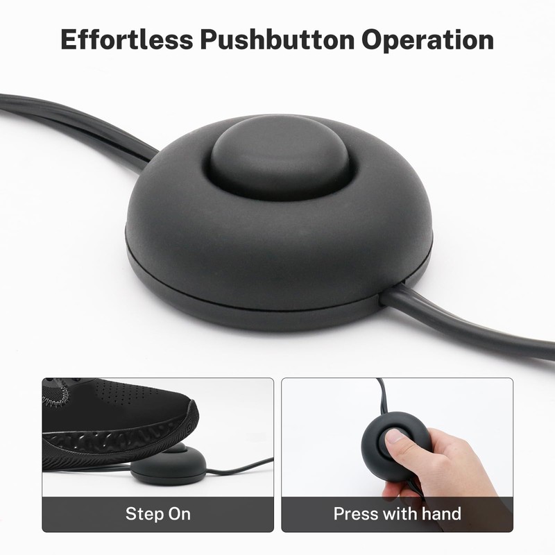 FIRMERST Foot Switch Extension Cord 10 Feet for Floor lamp,