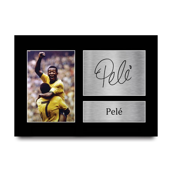 HWC Trading Pele Signed A4 Printed Autograph Brazil Print Photo