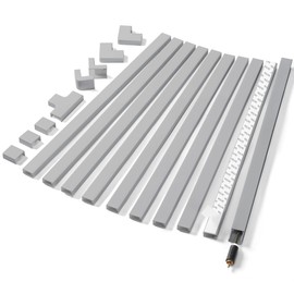 Cord Cover Wall Kit, TV Cord Hider for 1 Thick Cord, 157in Wire Covers for Cords, YCLYC Cable Hider for Wall Mount TV, Wall Cable Concealer, Cable Cover Cable Raceway 10 x L15.7”, W0.78” H0.4” Grey