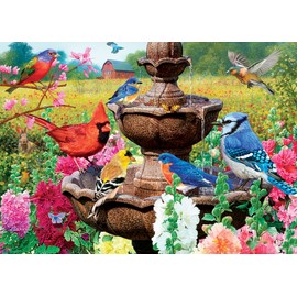 Masterpieces 500 Piece Glow in The Dark Jigsaw Puzzle for Adults, Family, Or Kids - Garden of Song - 15"x21"