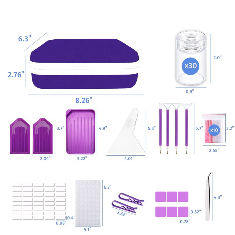 LIRUNQIU Diamond Painting Storage Containers, 30 Slots Diamond Painting Accessories