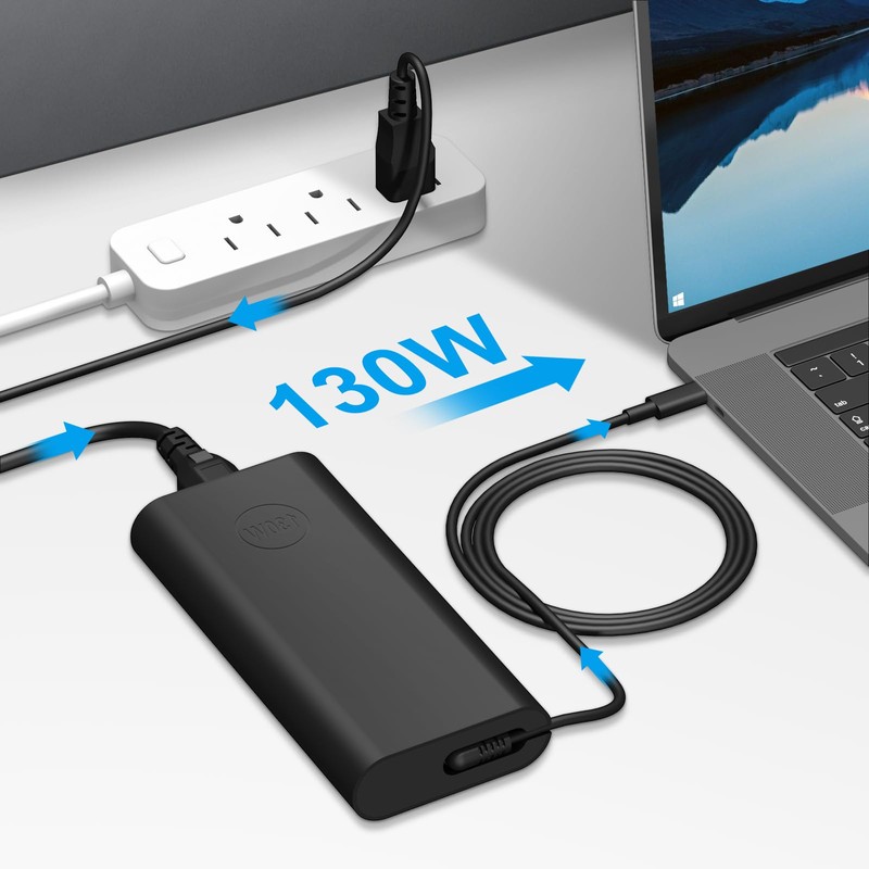 Iretod Charger for Dell Laptop Computer 130W USB C Fast